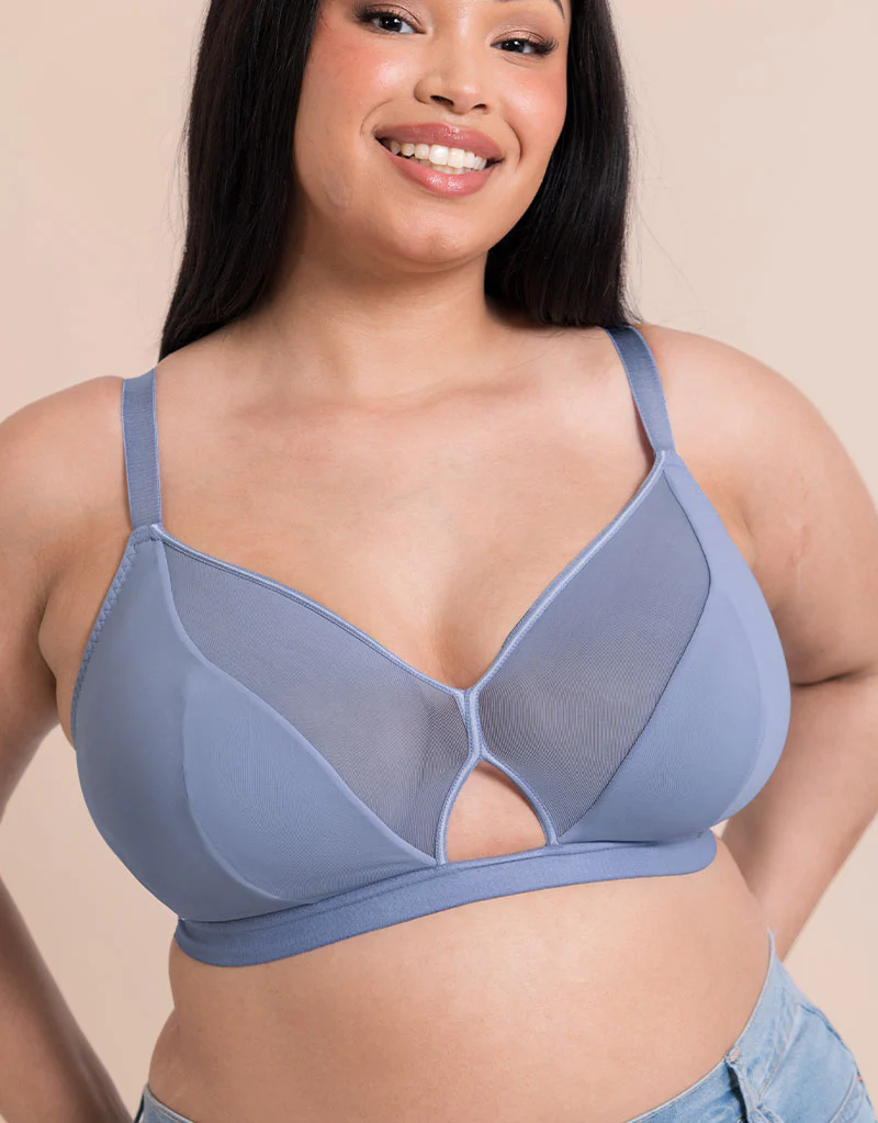 Curvy Kate Get Up and Chill Non-Wired Bralette Slate Blue - Image 2