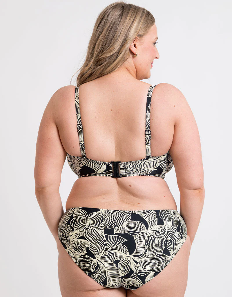 Curvy Kate Ripple Reef Bandeau Bikini Top Black Print - Image 6