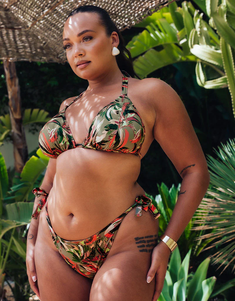 Curvy Kate Sunset Palm String Bikini Brief Palm Print - Image 5
