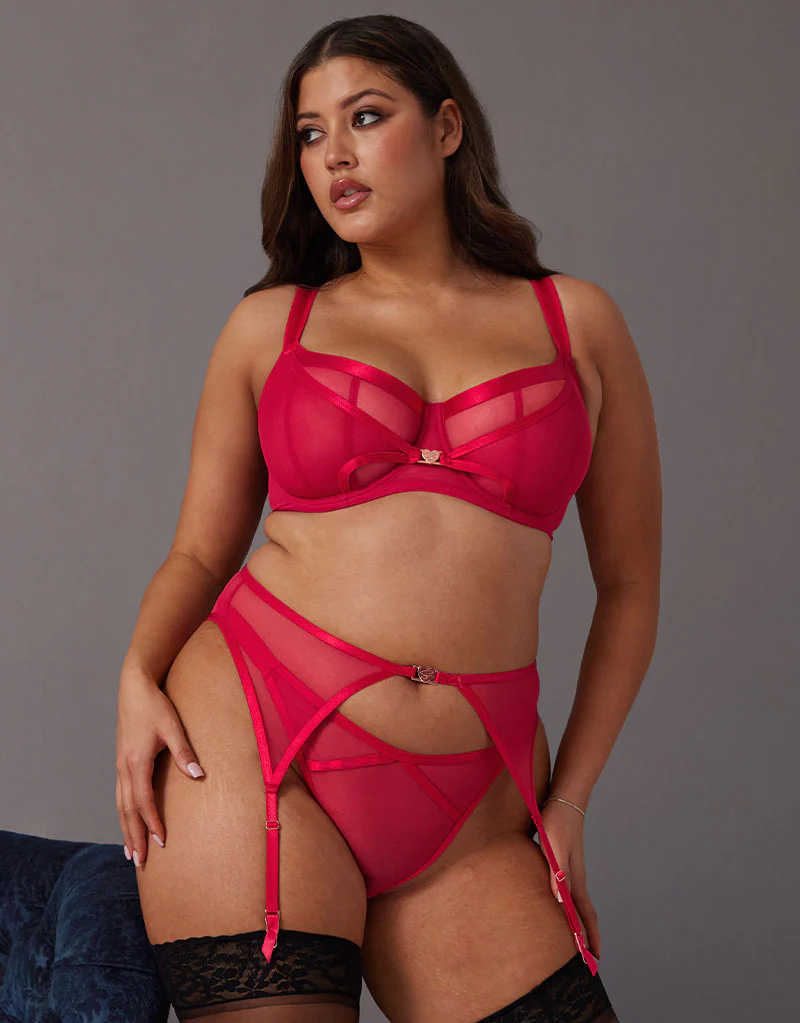 Scantilly Loved Up Balcony Bra Crimson - Image 8